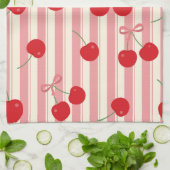Kerssenlint Streep Theedoek (Gevouwen)