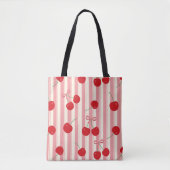 Kerssenlint Streep Tote Bag (Voorkant)