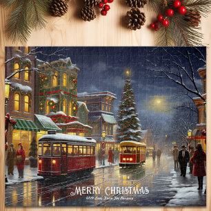 Kerst 1940 Town Classic Retro  Vakantie Legpuzzel
