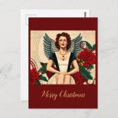 Kerst 1940's Angel Briefkaart (Voorkant / Achterkant)