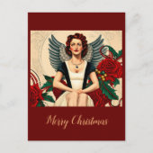 Kerst 1940's Angel Briefkaart (Voorkant)