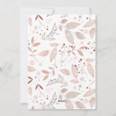 Kerst 1 foto Boog waterverf botanisch Holida Feestdagenkaart (Achterkant)