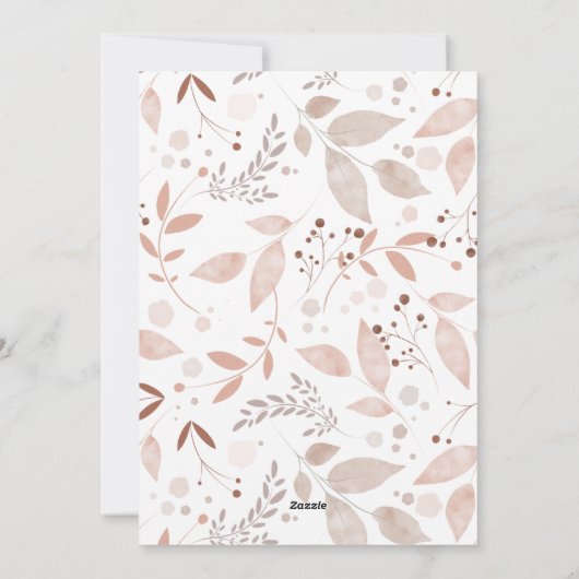 Kerst 1 foto Boog waterverf botanisch Holida Feestdagenkaart (Achterkant)