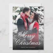 Kerst 1 Foto Gingerbread Pattern Vakantie Kaart (Voorkant)