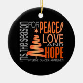 Kerst 1 van de baarmoederhalskanker keramisch ornament (Voorkant)