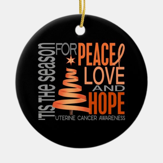 Kerst 1 van de baarmoederhalskanker keramisch ornament (Voorkant)