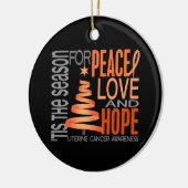 Kerst 1 van de baarmoederhalskanker keramisch ornament (Links)