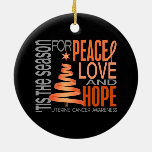 Kerst 1 van de baarmoederhalskanker keramisch ornament (Achterkant)
