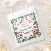 Kerst 1e Verjaardag Winter Woodland Schattige Bedankzakje (Geknipt)