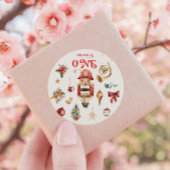 Kerst 1e verjaardagscadeau labels