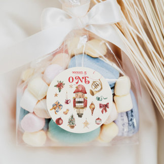 Kerst 1e verjaardagscadeau labels