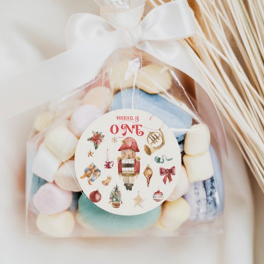 Kerst 1e verjaardagscadeau labels