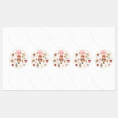 Kerst 1e verjaardagscadeau labels (Vel)