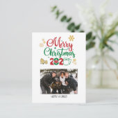 Kerst 2020, gevarieerd en gemaskeerd| Foto Feestdagenkaart (Staand voorkant)