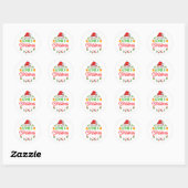 Kerst 2023 Neef Crew Santa Hat Mannen Vrouwen Kind Ronde Sticker (Vel)