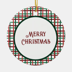 Kerst 2023 Rood en Groen Ornament Keramische Orn