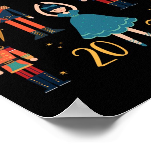 Kerst 2024 Clara en Notenkraker Ballet Pajama Poster (Hoek)