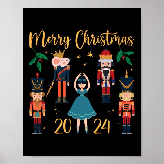 Kerst 2024 Clara en Notenkraker Ballet Pajama Poster (Voorkant)