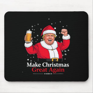 Kerst 2024 Grappig Trump & Bier Maak Kerst Muismat