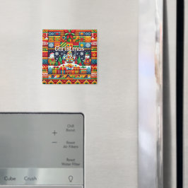 Kerst 2024 Kente Patroonmagneet Magneet