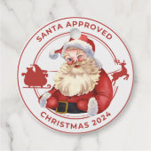 Kerst 2024 - Santa Approved Gift Label (Voorkant)