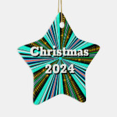 Kerst 2024 (wijzig de woorden) keramisch ornament (Rechts)