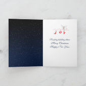 Kerst 2025 Boom en Maan Feestdagen Kaart (Binnen)