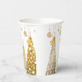 Kerst 2025 Eigenzinnige bomen en kerstballen Papieren Bekers (Links)