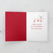 Kerst 2025 Grote Rode Vuurtoren van Michigan Feestdagen Kaart (Binnen)