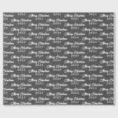 Kerst 2025 op grijs cadeaupapier (Vlak)