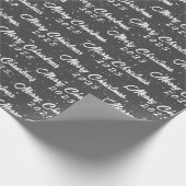 Kerst 2025 op grijs cadeaupapier (Hoek)