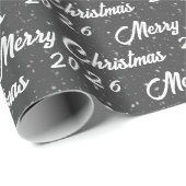 Kerst 2025 op grijs cadeaupapier (Rol Hoek)
