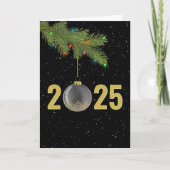 Kerst 2025 Ornamenten in de sneeuw Feestdagen Kaart (Voorkant)
