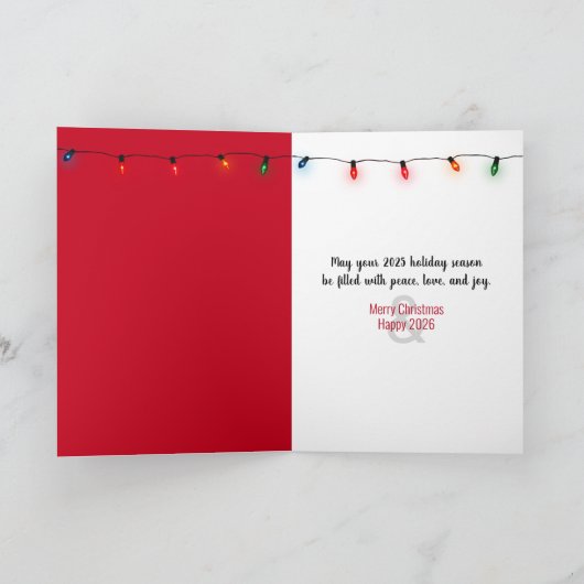 Kerst 2025 Ornamenten in de sneeuw Feestdagen Kaart (Binnen)