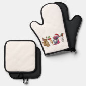 kerst 2026, ovenwant & pannenlap set (Voorkant / Achterkant)