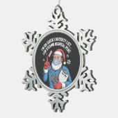 kerst 2026,  tin sneeuwvlok ornament (Rechts)