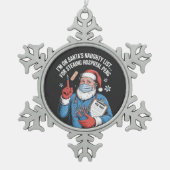 kerst 2026,  tin sneeuwvlok ornament (Voorkant)