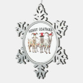 kerst 2026,  tin sneeuwvlok ornament (Rechts)