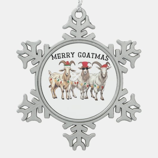 kerst 2026,  tin sneeuwvlok ornament (Voorkant)