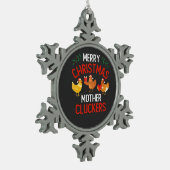 kerst 2026, tin sneeuwvlok ornament (Links)