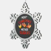 kerst 2026, tin sneeuwvlok ornament (Rechts)