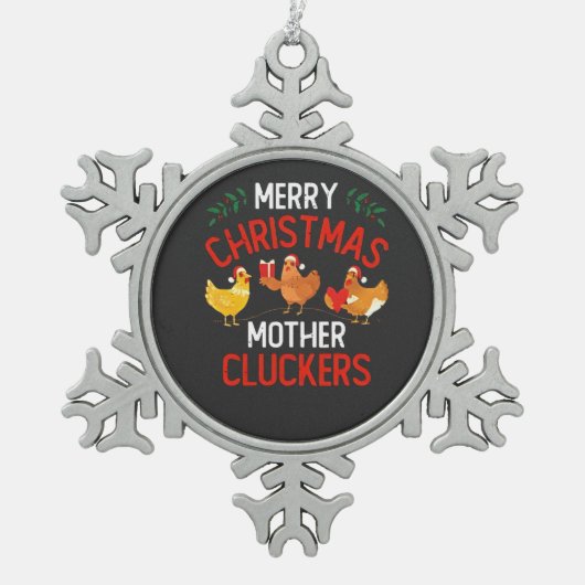kerst 2026, tin sneeuwvlok ornament (Voorkant)