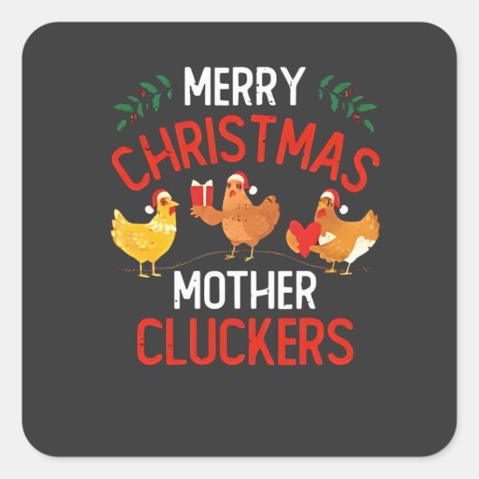 kerst 2026, vierkante sticker (Voorkant)