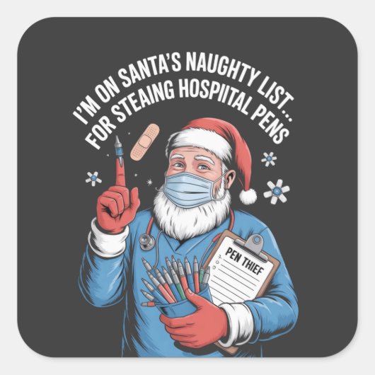 kerst 2026, vierkante sticker (Voorkant)