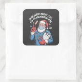 kerst 2026, vierkante sticker (Tas)
