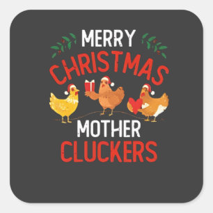 kerst 2026, vierkante sticker