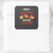 kerst 2026, vierkante sticker (Tas)