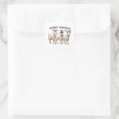 kerst 2026,  vierkante sticker (Tas)