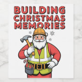 kerst 2026, wijn etiket (Enkel label)