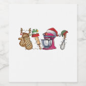 kerst 2026, wijn etiket (Enkel label)